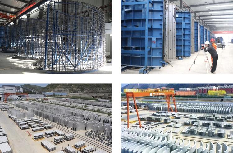 延安市重点项目观摩团走进陕建十三建集团新型建材产业基地塔筒生产项目